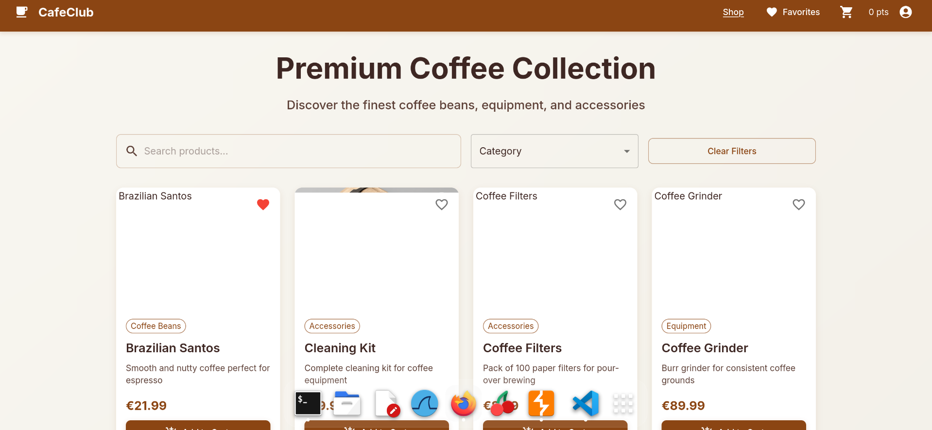 Premium Coffee Webpage